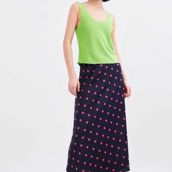 Zara Apple Green Rustic Texture Tank Top - Picture 5 of 6